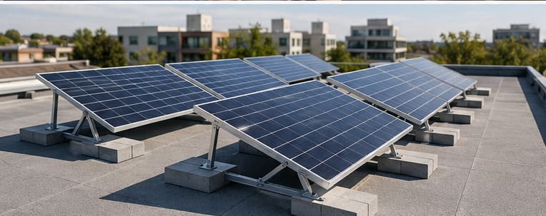 pv panel installation for flat roofs